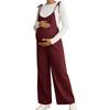 Maternity High-Waisted Wide-Leg Pants Comfortable Non-Restrictive Belly Support Casual Daily Wear Winter