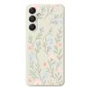 For Samsung Galaxy A16 5G/4G Case Pink Blue Flowers Pattern Printing Straight Edge TPU Phone Back Cover