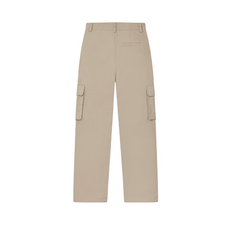 FILA Fleece Woven Casual Versatile Multi-Pocket Cargo Pants Women pants Beige F11W519801FBG