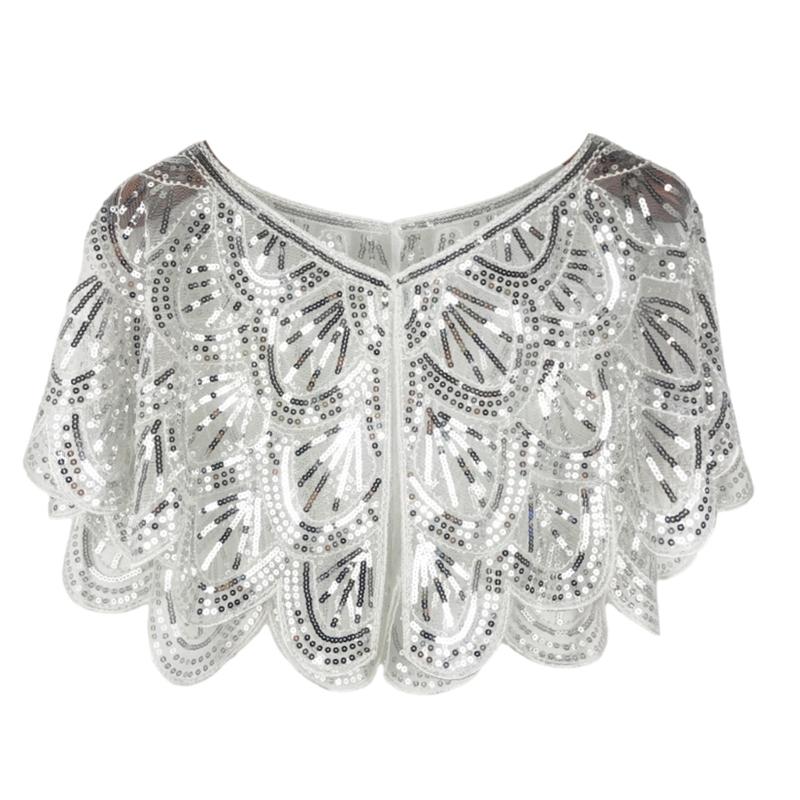 Sequins Lace Shawls Palaces Styles Women Shawls Sunscreen Hollows Out Cloak Tippet for Travel and Shopping