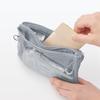 MUJI Polyester Double Zipper OHG88A3S Case, Gray, Medium,