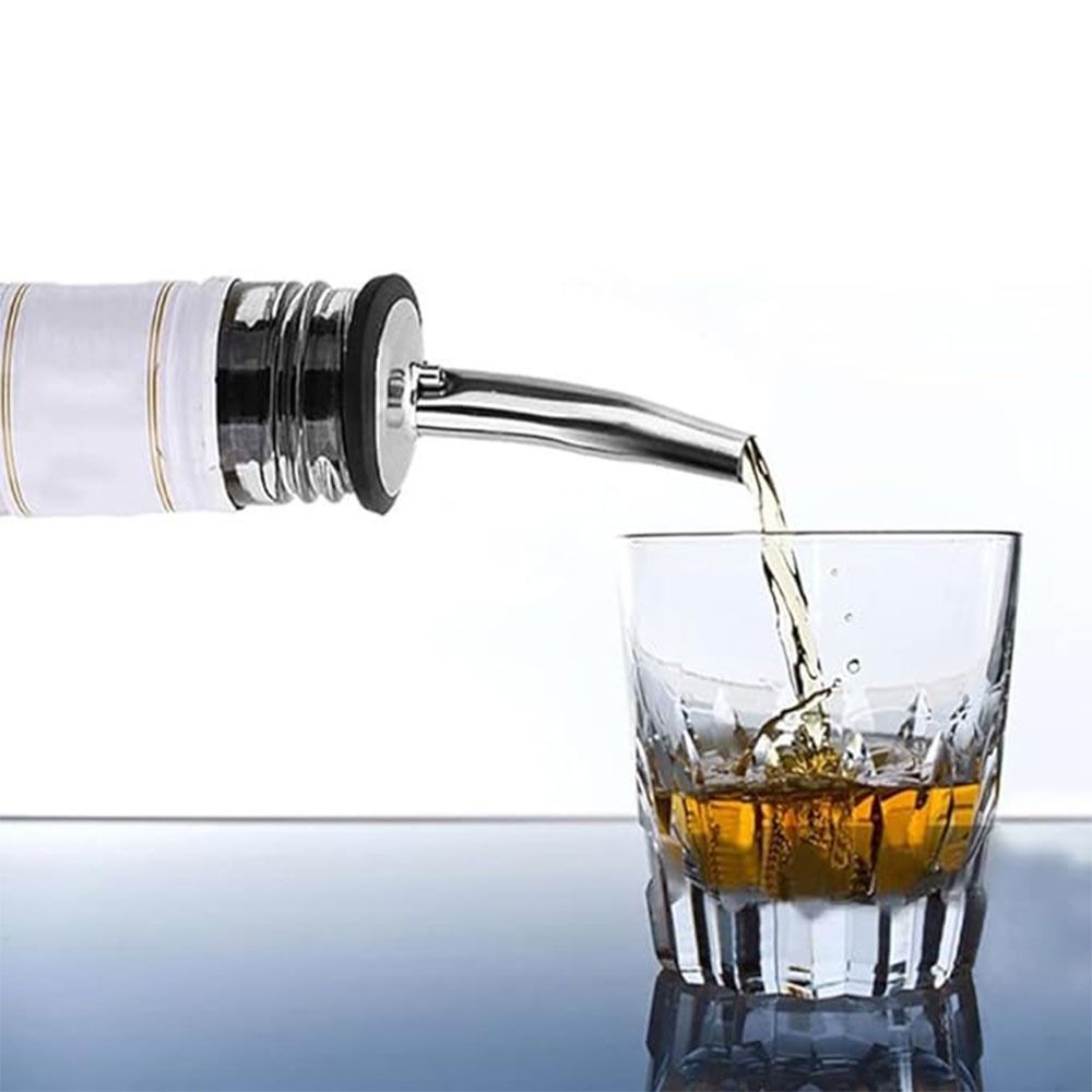 6/12Pcs Self-closing Liquor Pour Spouts Set Stainless Steel Bartender Bar Tools  Wine Accessories