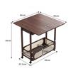 Foldable Side Table Wood-Grain Furniture Scratch-Resistant for Living Room