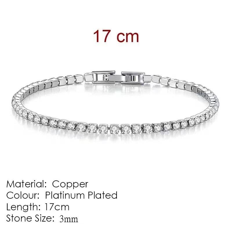 

3Mm single-row diamond bracelet women s versatile niche design style basic simple light luxury jewelry