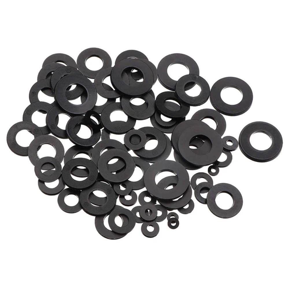 500pcs Flat Nylon Washers Assortment Set with 8 Sizes M2 M2.5 M3 M4 M5 M6 M8 M10 Sealing Safety Plates for Hardware And DIY Proj