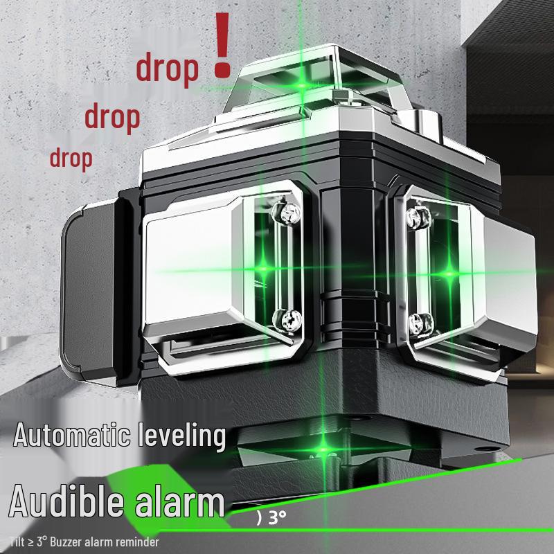 High-Precision Green Laser Level with 16 Lines for Wall and Floor Integration