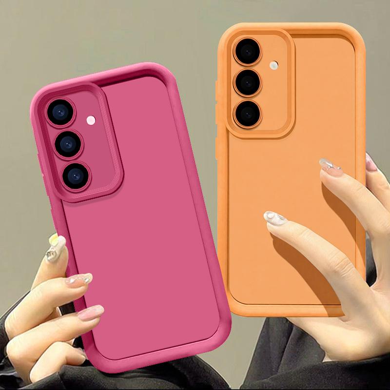 Candy Solid Color Phone Case For Samsung S25 S24 FE S23 Ultra S22 Plus S21 S26 A17 A57 A56 A55 A36 A16 A26 A35 A15 A54 A53 A52 A34 A14 5g Case Cover