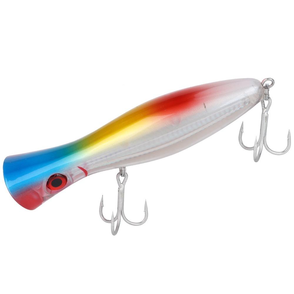 with 3D Eyes Topwater Popper Lures Plastic 90g Saltwater Fishing Lures Lightweight 165mm Artificial Popper Baits