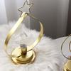 Eid Decors Moon Table Lamp Battery Operated Crescents Lamp Half Moon Light Metal Ramadans Star Lamp Home Decors