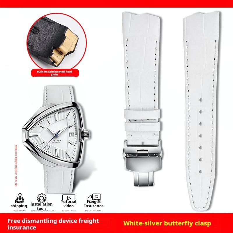 Für Hamilton VENTURA Presley 80. Jubiläum H24535331/H24525331/H24585331 Lederarmband Uhrenarmband Herren Schwarz Braun Armband