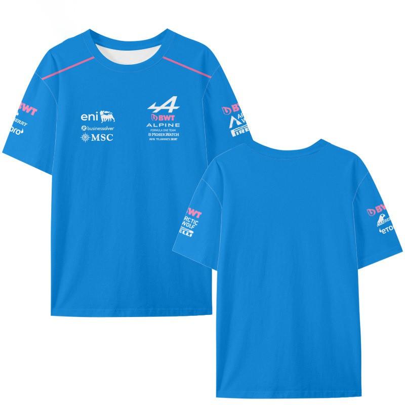 Alpine F1 Team 2026 Fan T-Shirt Mens Short Sleeve Quick Dry Breathable Cotton Blend Casual Tee