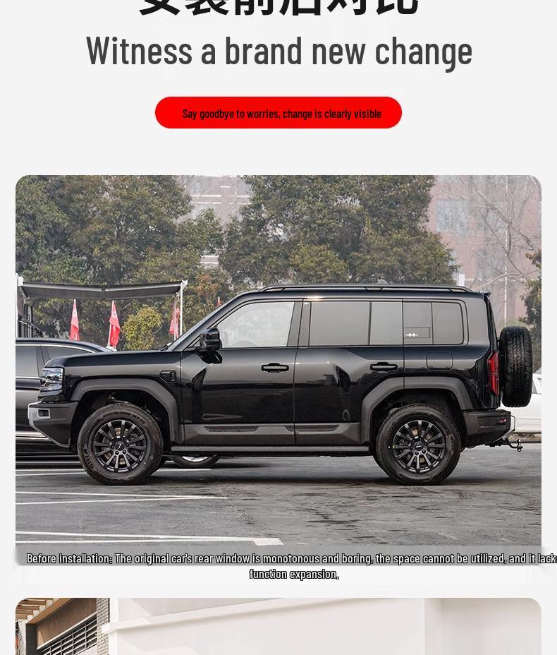 BYD Leopard 5 Side Window Net: Rear Protection, Decoration, Foldable Table & Storage
