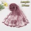 Flower Pattern Retro Scarf Elegant Embroidered Flower Scarf New Lace Scarf  Casual Wear