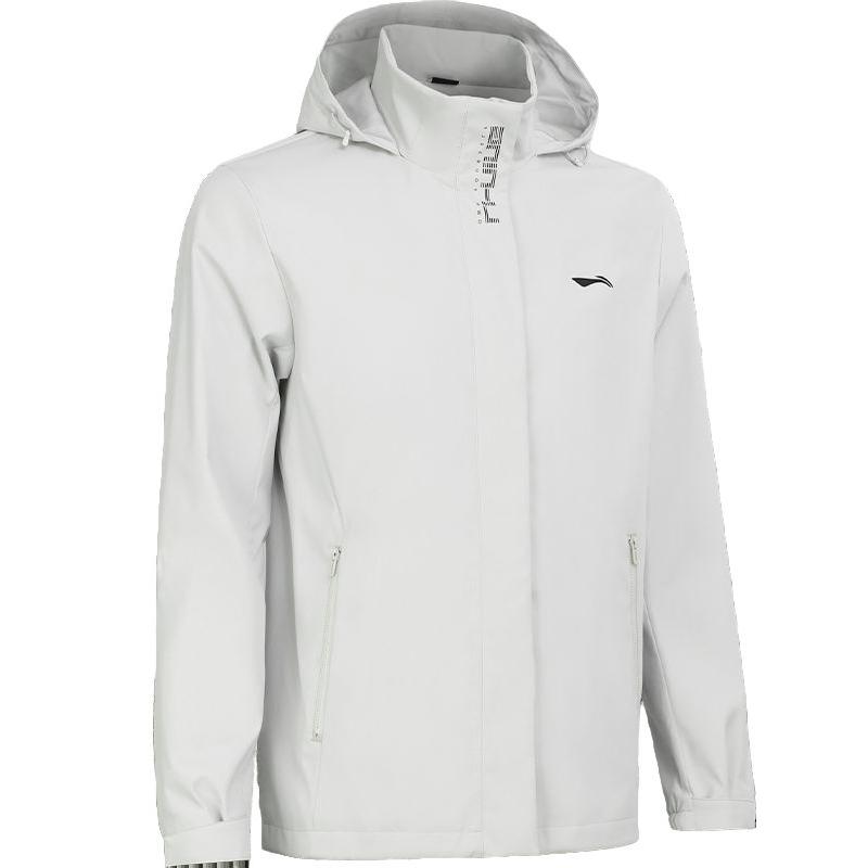 Li-Ning Однотонная универсальная ветровка для альпинизма с капюшоном Мужская верхняя одежда AFDC753-5 XXL