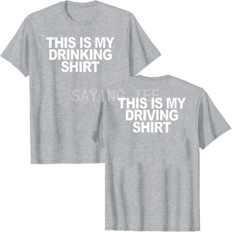 This Is My Drinking Shirt and Driving Shirts Funny Quotes T-Shirt Letters Printed Sayings Graphic Tee Tops Short Sleeve Blouses