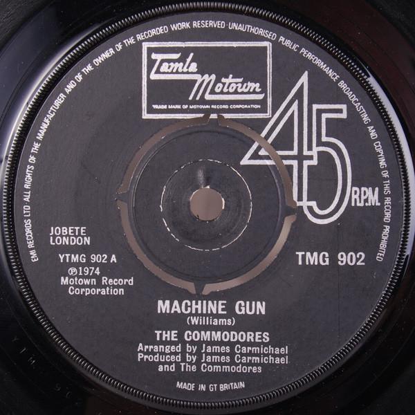 

7inch Record COMMODORES - Machine Gun TMG902 Tamla Motown 1974 UK Soul/Funk Used