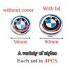 4Pcs 56mm 60mm ABS Aluminum Wheel Center Hub Cap Badge For BMW E46 X3 G30 G01 F40 G05 G22 G06 Auto Exterior Tuning Accessories