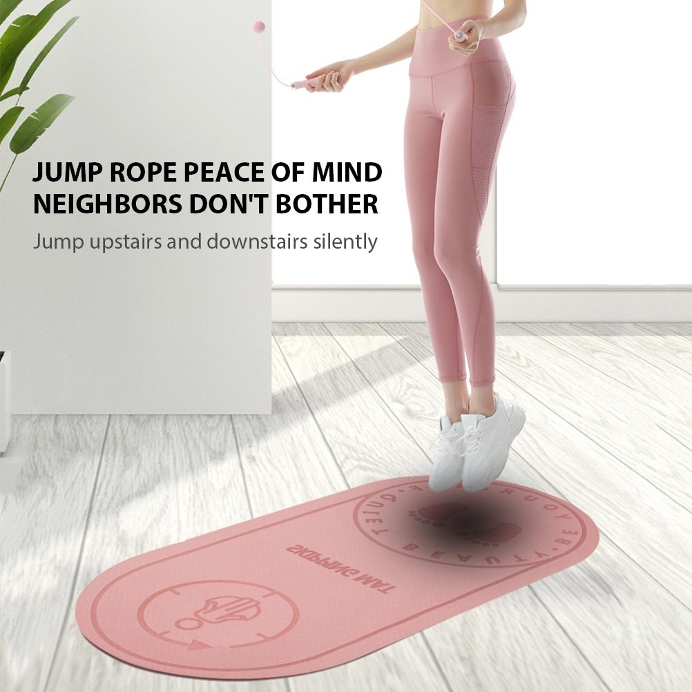 Jump Rope Mat for Indoor Jumping Household Skipping Buffer Pad Silent Yoga Mat Non Slip Sports