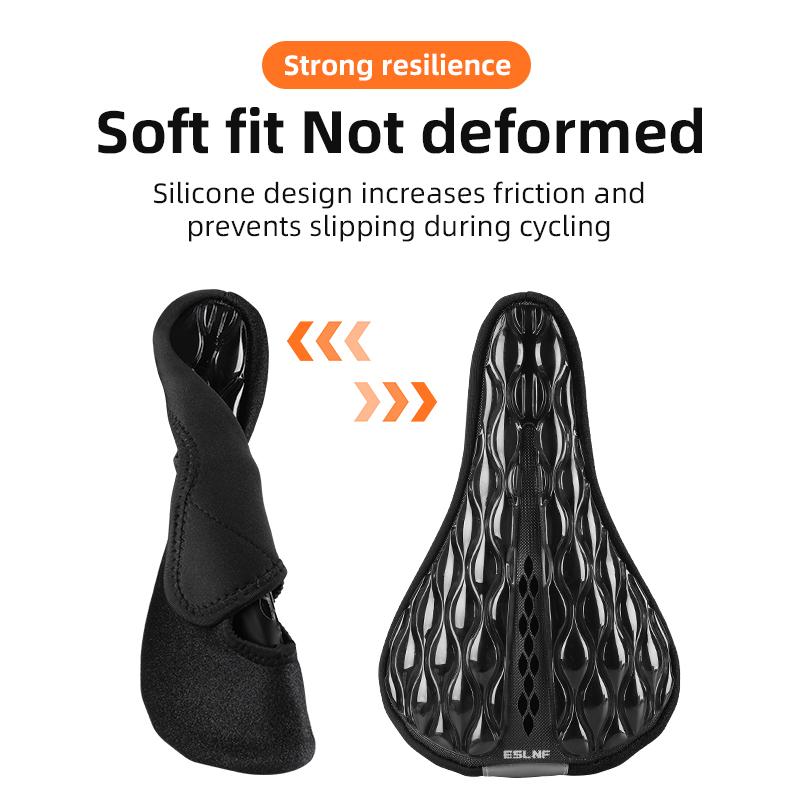 Silicone Bike Seat Cover Cycling Seat Cover Soft And Thick Foam Padding Rainproof And Dustproof Comfortable Riding Experience