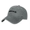 GAS Logo Vybledlá plátěná baseballová čepice Klasická černá Nastavitelná čepice pro Unisex a ženy Streetwear Styl Módní doplněk