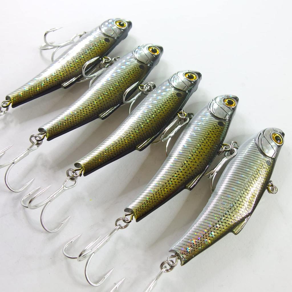 momo lure sea bass lure vibration knife edge vibe 70ES 55ES high performance small blue fish cherry salmon standard lure (70mm - mullet)