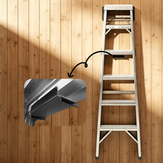 Telescopic Ladder Storage Rack Wall Mounted Hooks Steel with Protective Coating Ladder Hooks for Garage Organization