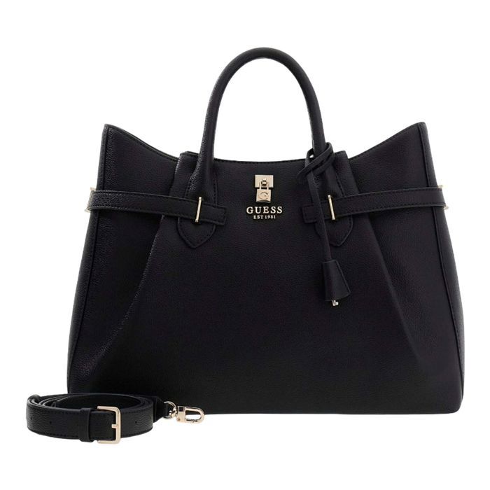 GUESS Sac à main noir pour femme - Yesba Girlfriend Satchel Bag 333130