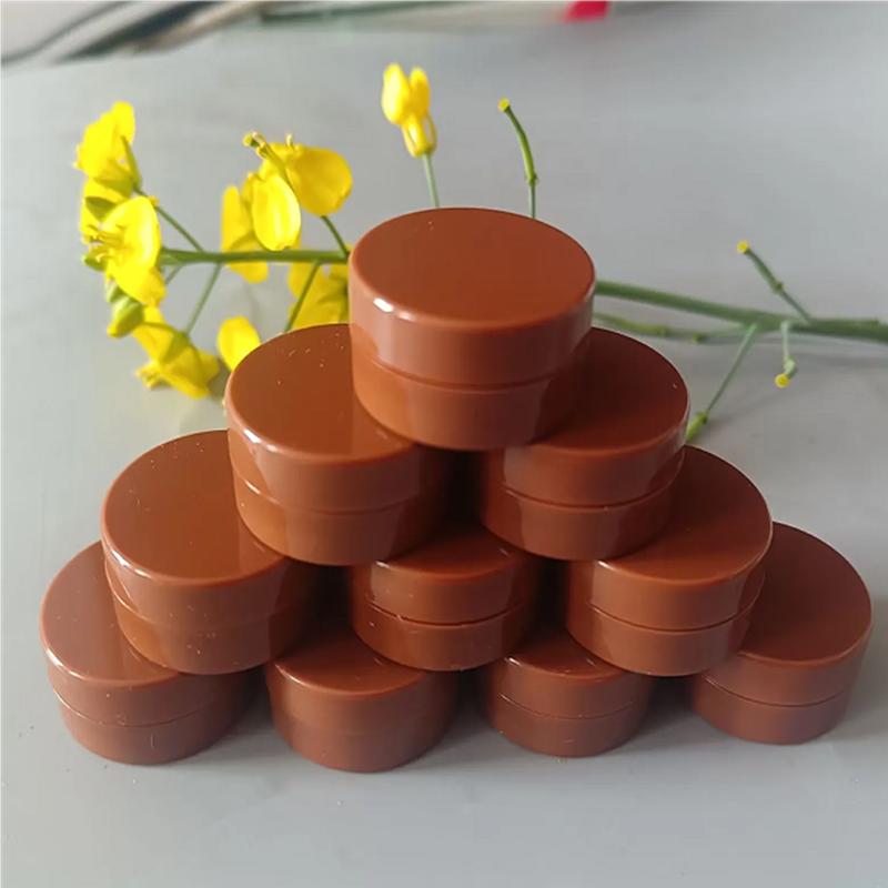 

50Pcs 1g Mini Brown Amber Color Plastic Empty Jar Pot Travel Cosmetic Sample Makeup Face Cream Containers