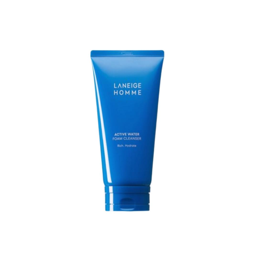 LANEIGE Homme Active Water Foam Cleanser Refreshing & Hydrating Facial Wash 150ml