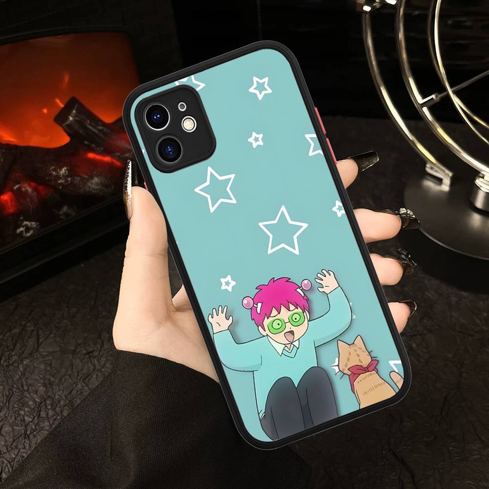 

Cute Kitty Boy Saiki Kusuo Matte Protective Case For IPhone 16 15 14 13 12 11 Pro Max X XS MAX Protection Case iphone 11pro max