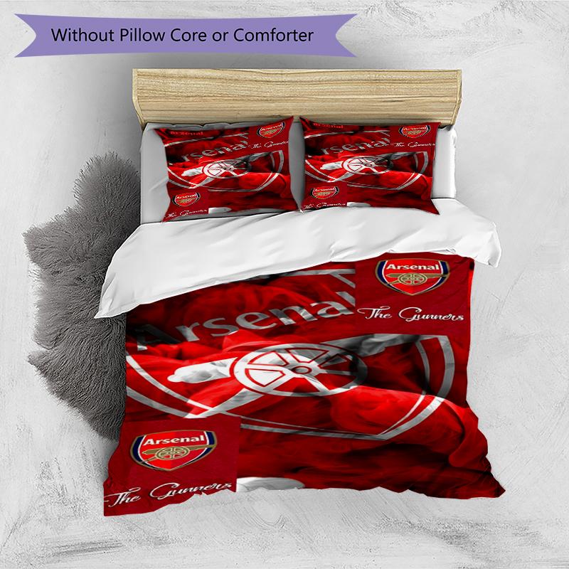 3pcs Duvet Cover Set (1*Duvet Cover + 2*Pillowcase, Without Core),football team.C Print Bedding Set, Bedroom Decor, All‑Season, Birthday Gift