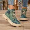Fashion Casual Boots Women Thick Soles Trendy Canvas Shoes Comfortable Outdoor  New Light Women's Sneakers