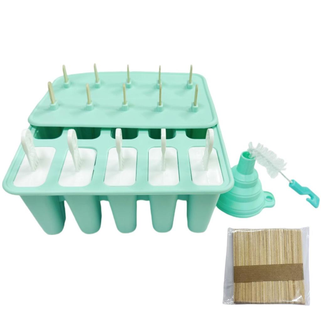 Silicone Ice Cream & Popsicle Mold - 12, 10, 6, 4 Cavities for DIY Treats