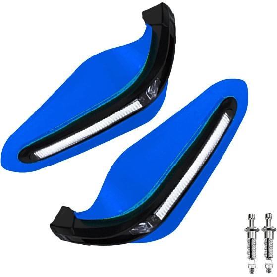 Motorcycle Handguards With LED Lights Motorbike Accessories Modification Protective Gear Compatible With ATV Bike Off(Green)