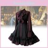 Medieval Gothic Butterfly Bow Dress Renaissance Steampunk Women's Dress Xs-xxxl