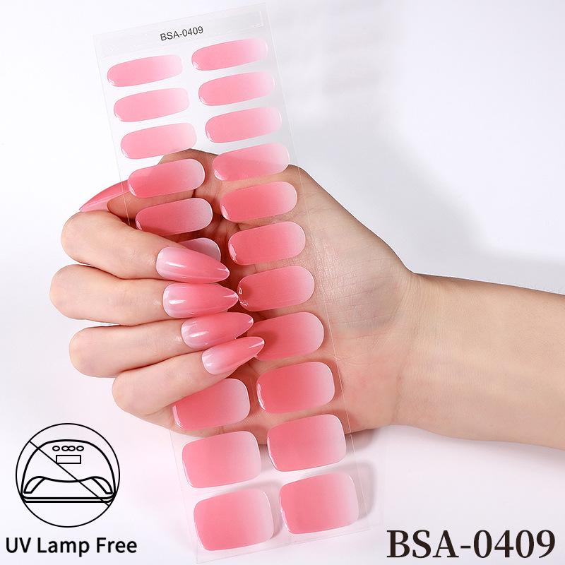 Adesivi per Unghie in Gel Impermeabili Francesi - Carini Cartoni Animati Nail Art Senza Cottura per Stili Europei e Americani