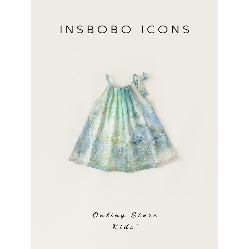 Insbobo Girl Princess Dress Sling Summer Wear Fashion