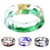 Unisex Mode Bunter Tinte Goldfolie Transparenter Harzring Party Schmuck Geschenk