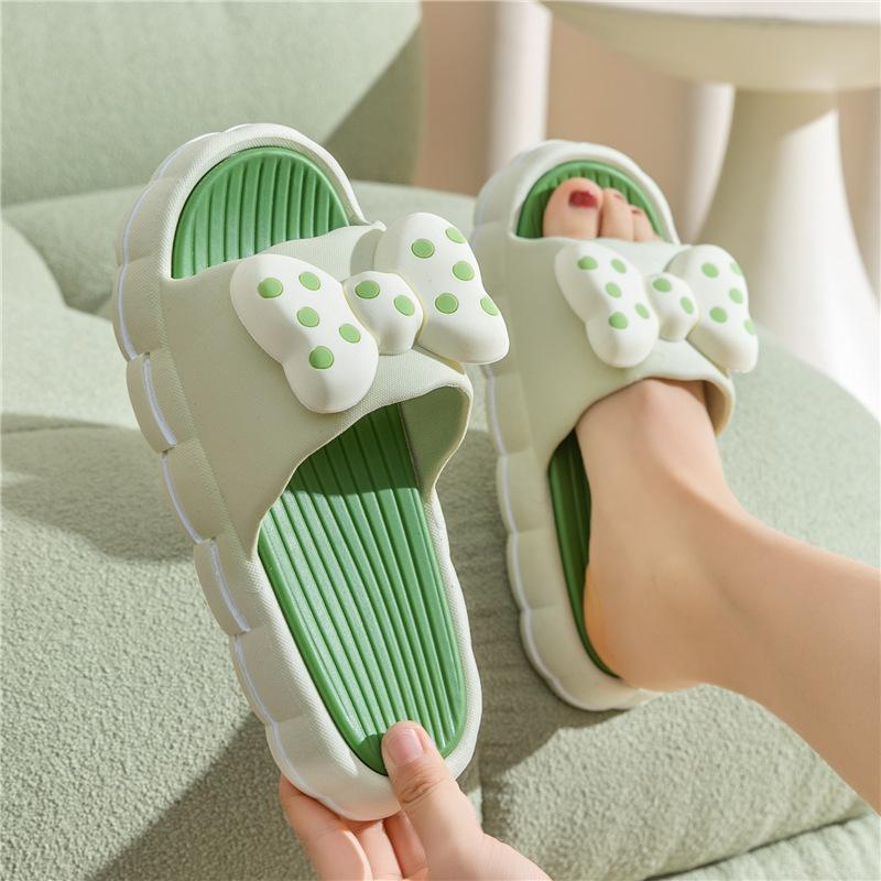 Einteilige Hausschuhe für Damen-Sommer-Hausbekleidung, rutschfeste Indoor-Hausschuhe für zu Hause, niedliche Badesandalen mit dicker Sohle und weicher Sohle für Damen