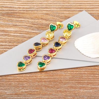 

Nidin Ins Popular Love Heart Long Tassel Earrings Korean Temperament New Trend Exquisite Women Party Jewelry Birthday Gifts