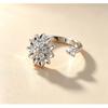 New Sunflower Rotating Ring for Women Rotatable sunflower ring with adjustable opening for stress relief