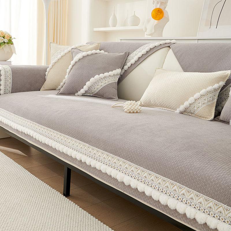 Chenille Sofa Cushion Four Seasons Universal Advanced Leather Sofa Cover Non-Slip Backrest Cover Towel Cushion