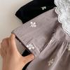 Spitzenrüschenkragen Langarm Stickerei Prinzessinnenkleid für Baby-Mädchen - Frühjahrs-/Herbstkollektion