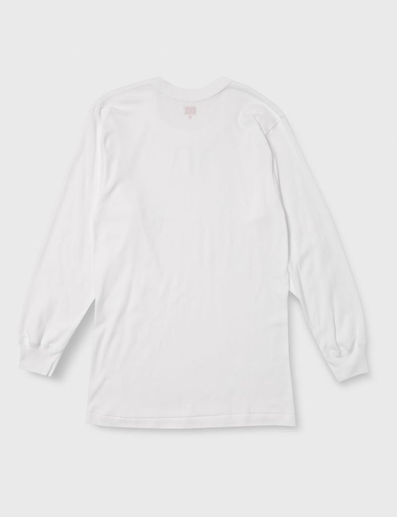 Warm Smooth Crew Neck Long Sleeve White B.V.D. Men's Undershirt, Fleece-Lined Shirt,