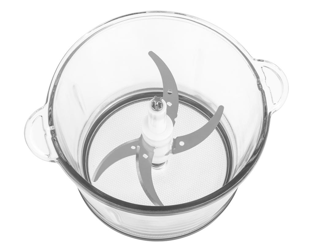 Fruit and vegetable chopper with glass bowl, 400W, powerful, Teesa