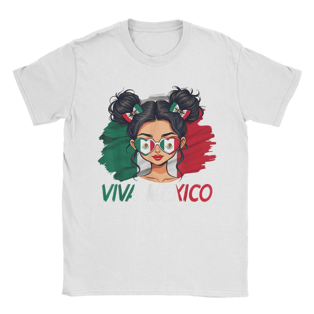 Viva Mexico Independence Day Mexican Flag Women T Shirt For Men's Summer  T-Shirts Round Neck Popular Tees Oversized Tops