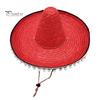 Zonnehoed Mexicaanse Sombrero met Kleurrijke Pompons, Hawaiiaanse Stijl Geweven Strohoed, Brede Rand Lichtgewicht Alle Seizoenen Feestkostuum voor de Zomer