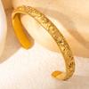 ZAKOL Stainless Steel Moon Star Sun Bangle Bracelet Gold Sliver Open Wrist Vintage Fashion Party Zircon Gift for Women