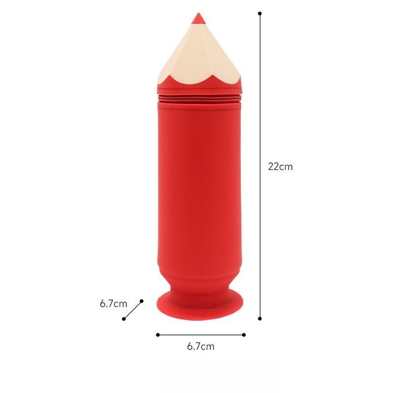 Creative Silicone Pencil Case Large Capacity Dirt Resistant with Suction Cup Pencil Case Student Stationery
