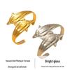 Vergoldetes Titanstahl Delfin Armband: Leichter Luxus, Europäischer & Amerikanischer Stil, Modisches Offenes Design